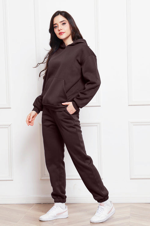 'Sarah' Long Sleeve Hoodie and Pants Set - Celes Fashion
